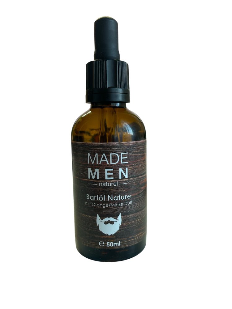 Naturel Bartöl Orange - Minze â Frische & Pflege fĂŒr deinen Bart - MADEMEN