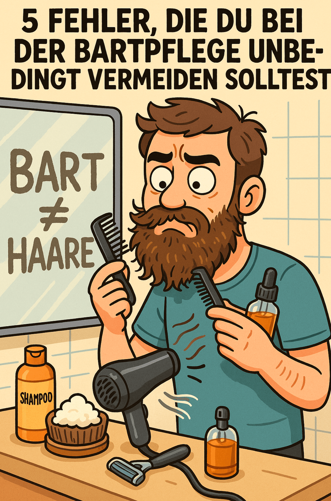 5 Bartpflege-Fehler, die du garantiert vermeiden solltest - MADEMEN