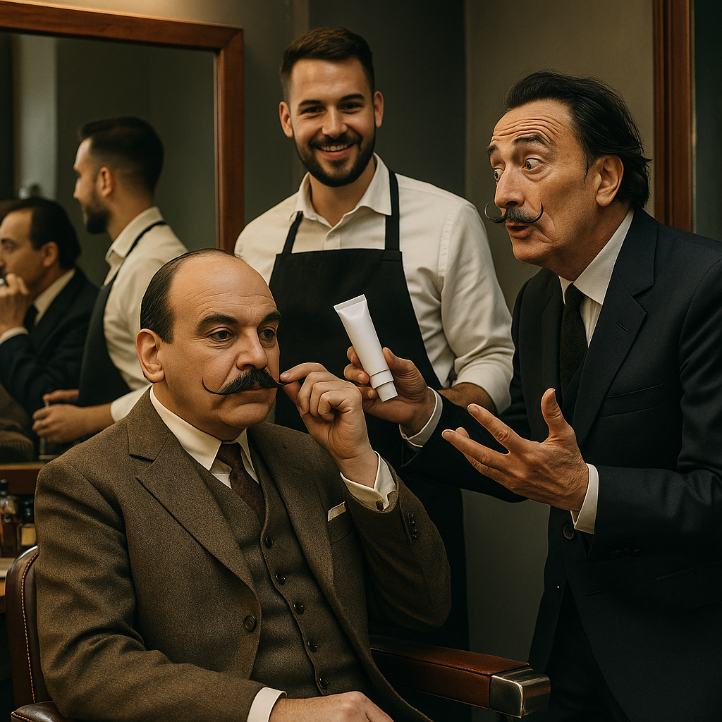Poirot und Dali  beim Barber mademen.ch