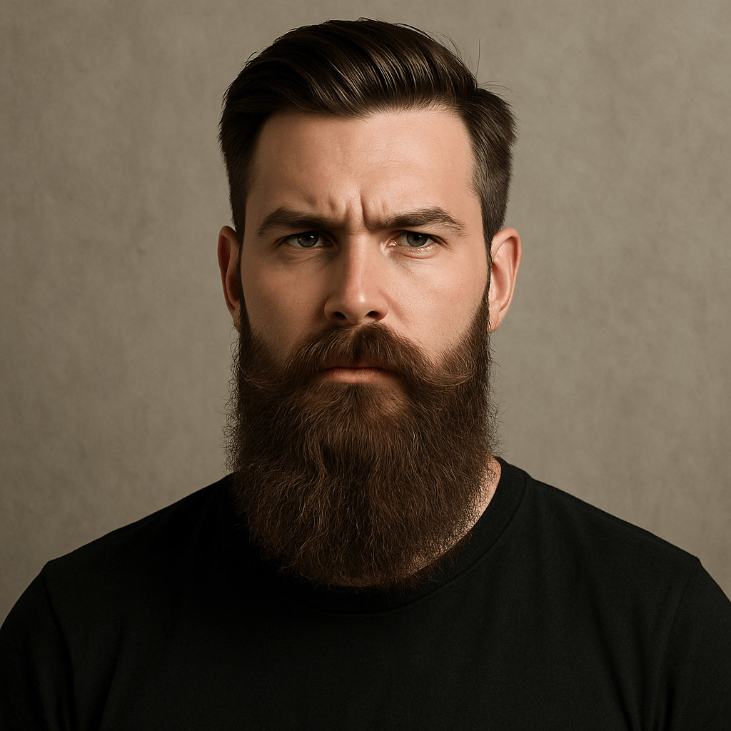 Bandholz Bart mit Schnauzer – voller Naturbart mit Stil - MADEMEN
