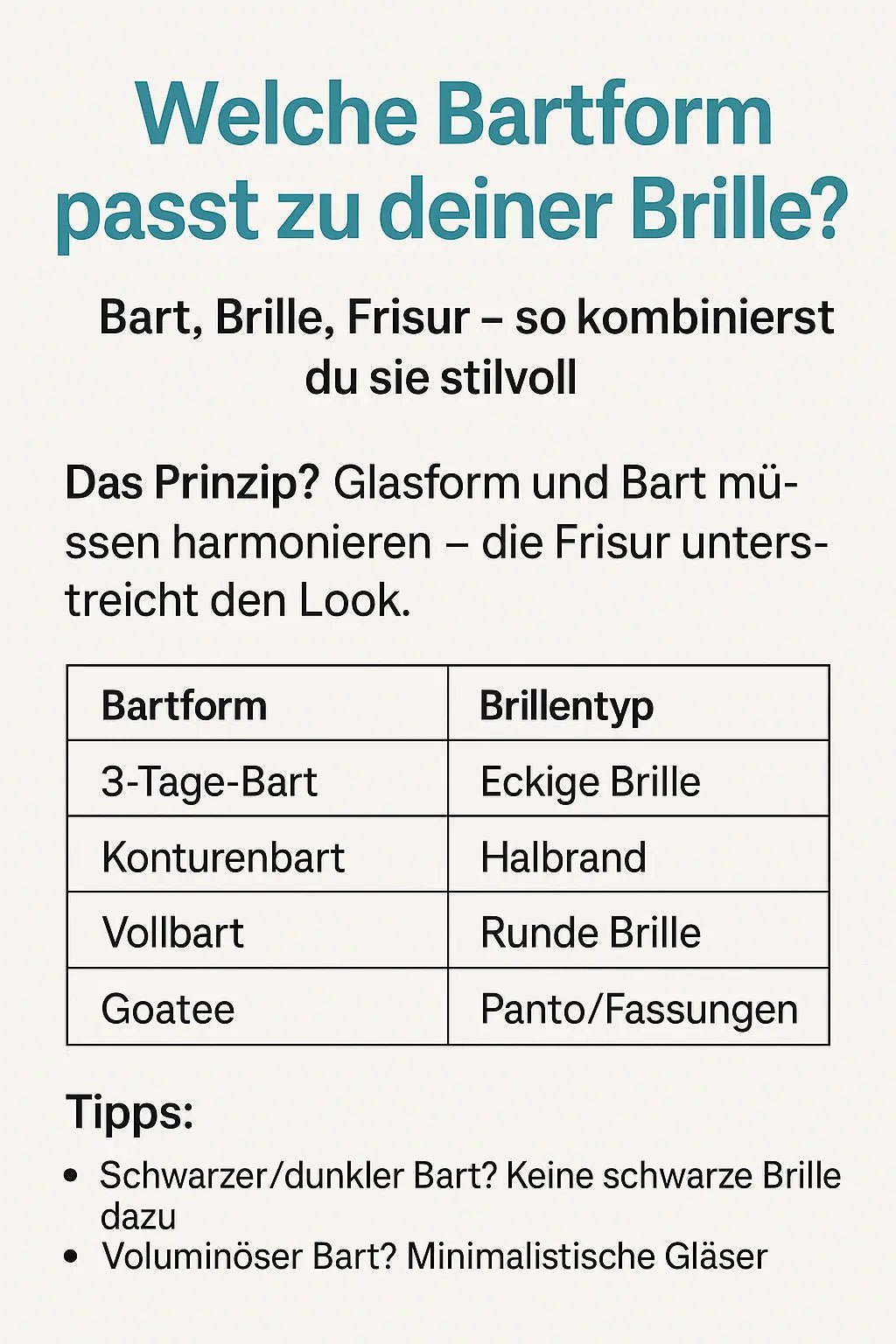 Brillenformen & Bartformen – Die perfekte Kombi für dein Gesicht - MADEMEN