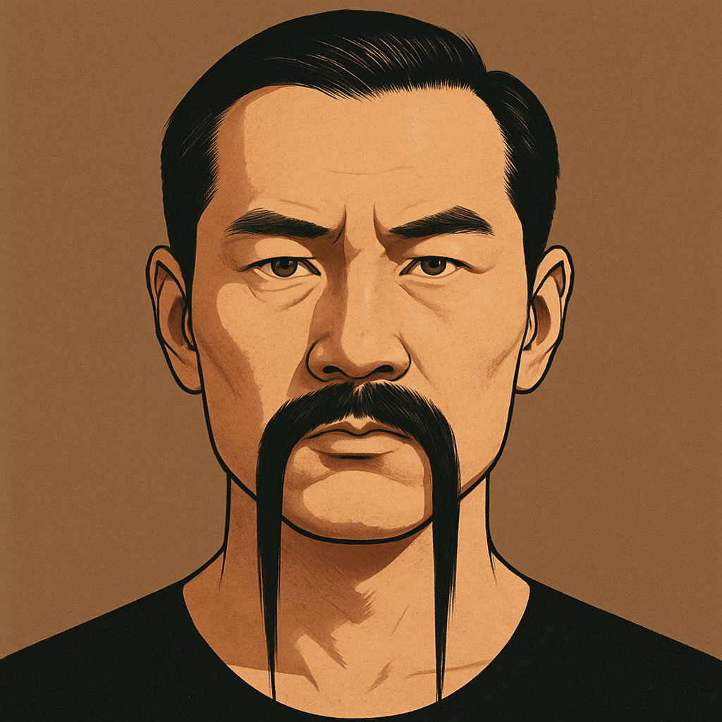 Fu Manchu Bart Männer Schweiz – ikonischer Schnurrbart-Style, Pflege - MADEMEN