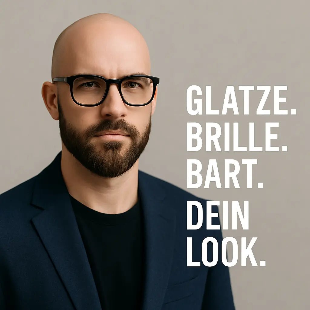 Glatze, Bart & Brille – So kombinierst du’s stilvoll - MADEMEN