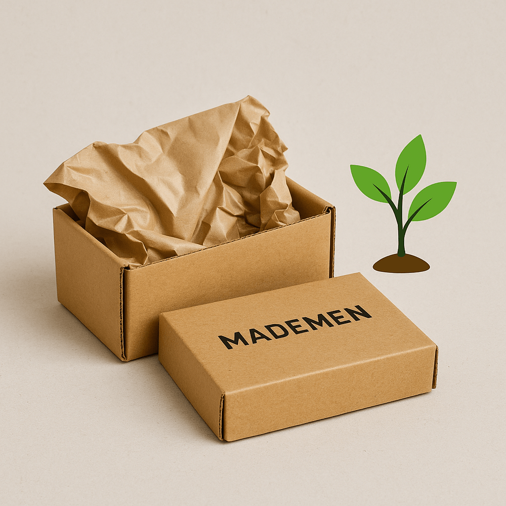 Nachhaltiger Versand Schweiz – MADEMEN setzt auf Karton & Papier - MADEMEN