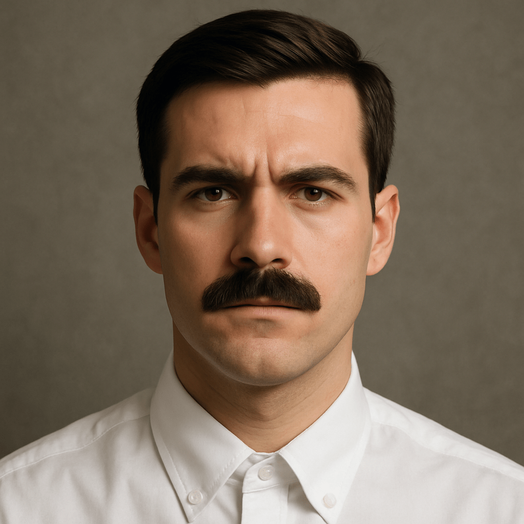 Painter’s Brush Mustache – klarer, gerader Schnurrbart für Männer - MADEMEN